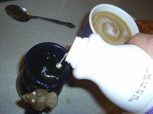 The beginning of coffee-clouds 