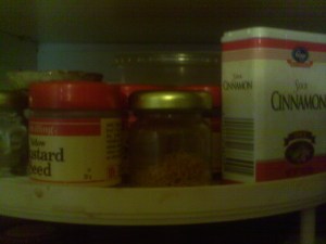 Jar of dried lemon zest 