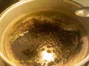 Melted butter and flavourings 