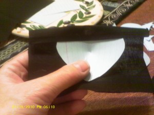 Fold and blue the top 