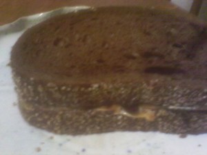 PB&J on Pumpernickel 